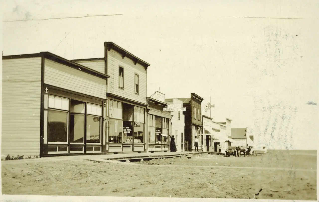 Main Street, Brownlee, about 1912